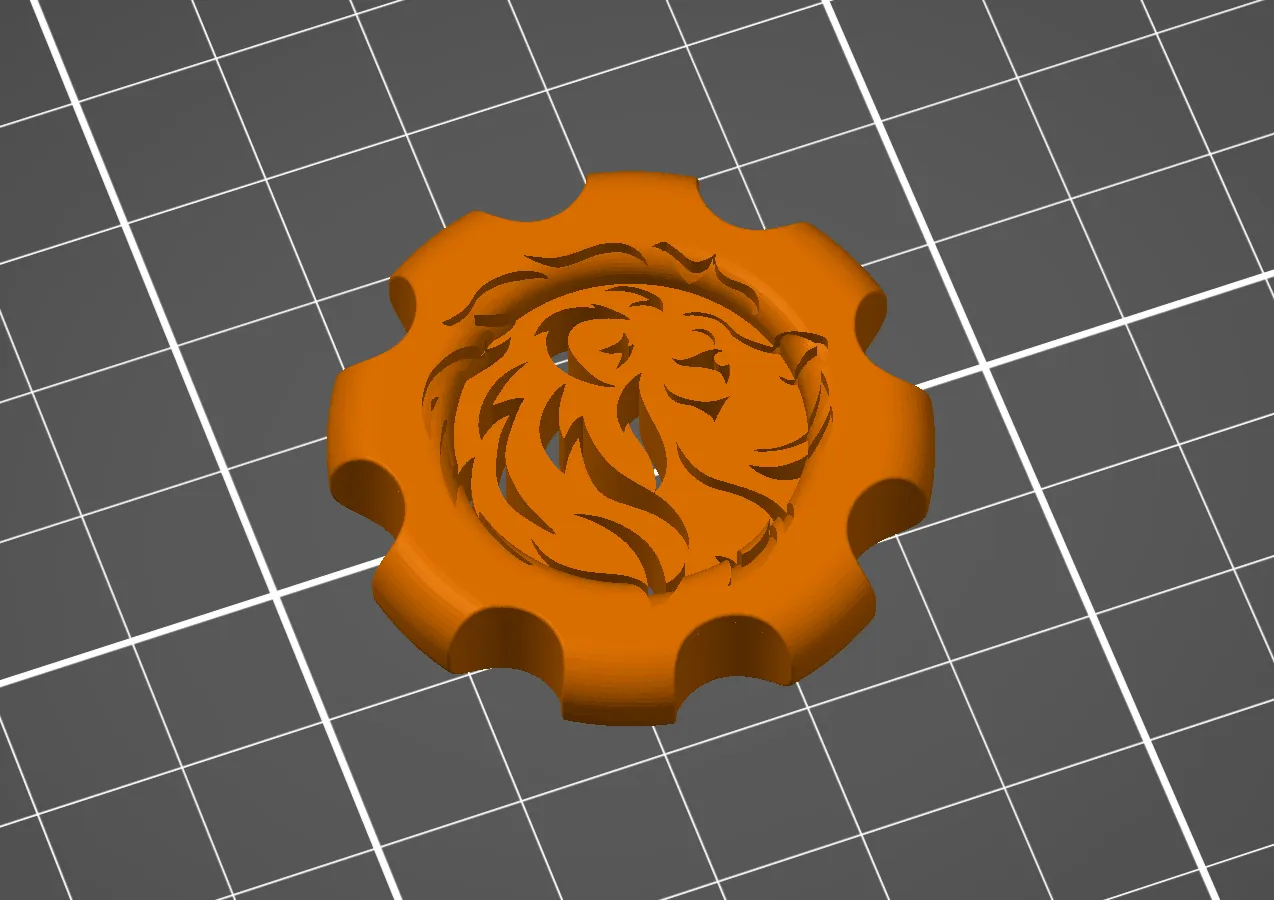 Mô hình con sư tử makercoin cho máy in 3D