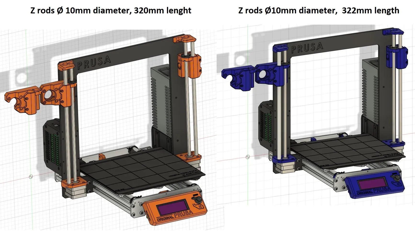 Bộ nâng cấp Prusa MK3/MK3s với thanh dẫn X và thanh Z Ø10mm