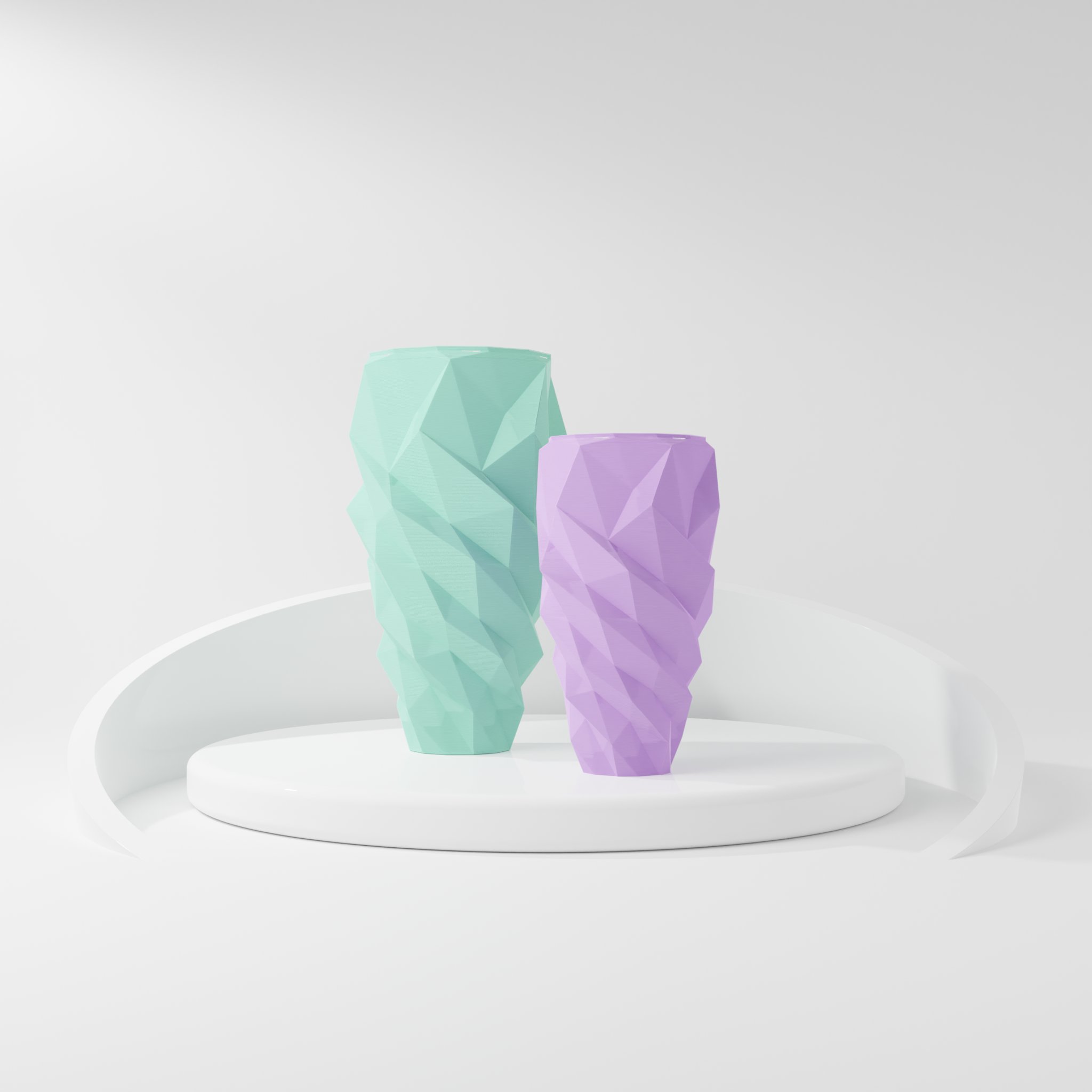 Bình hoa hiện đại thiết kế hình khối giống băng đá