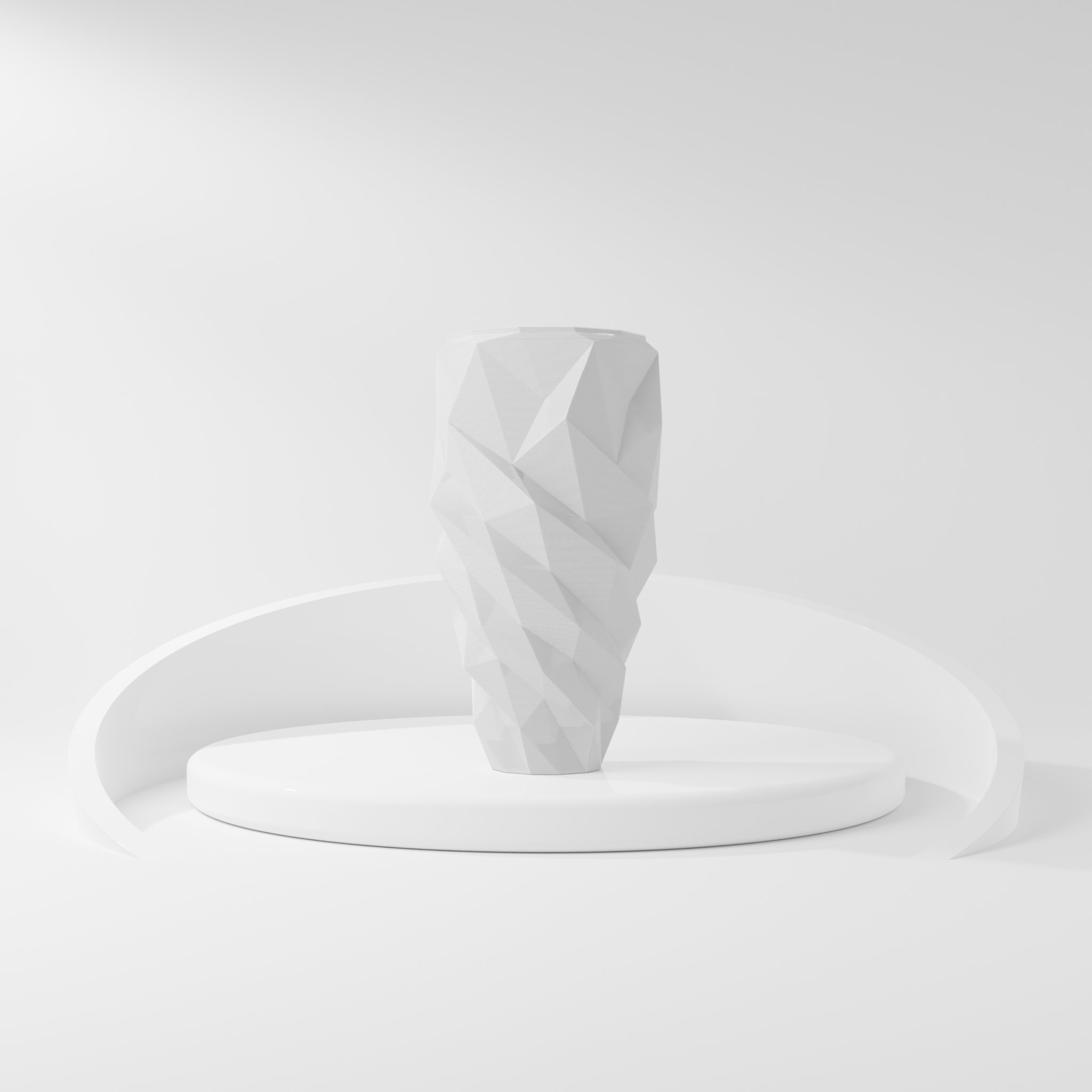 Bình hoa hiện đại thiết kế hình khối giống băng đá