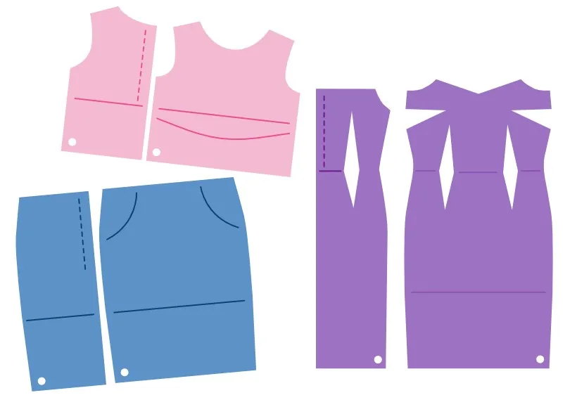 Mẫu quần áo cho búp bê 1/6 kích thước