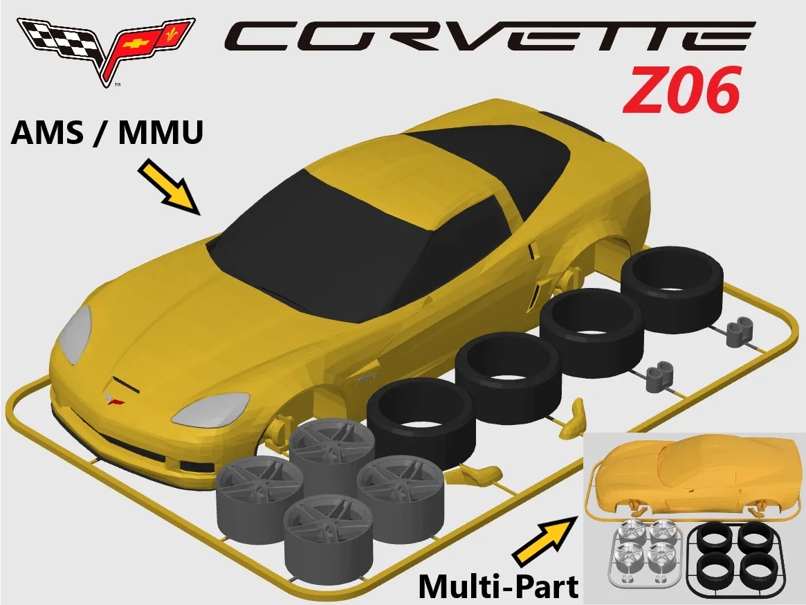 Mô hình xe Chevrolet Corvette Z06 (C6) tỷ lệ 1:24