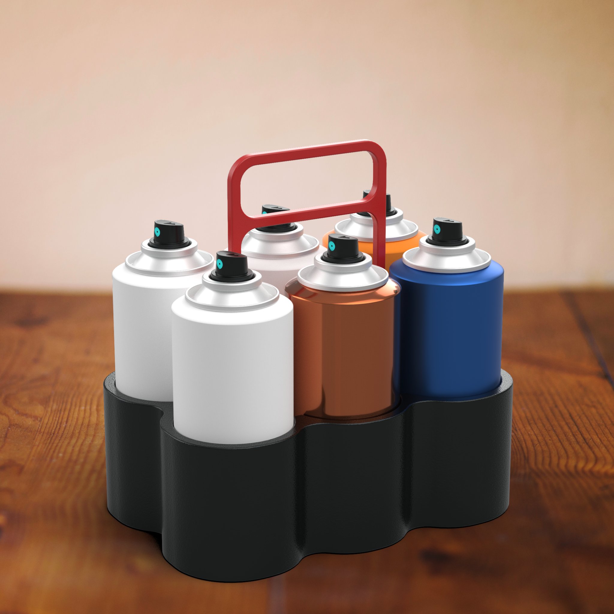 Giá đỡ 6 lon với tay cầm tiện lợi