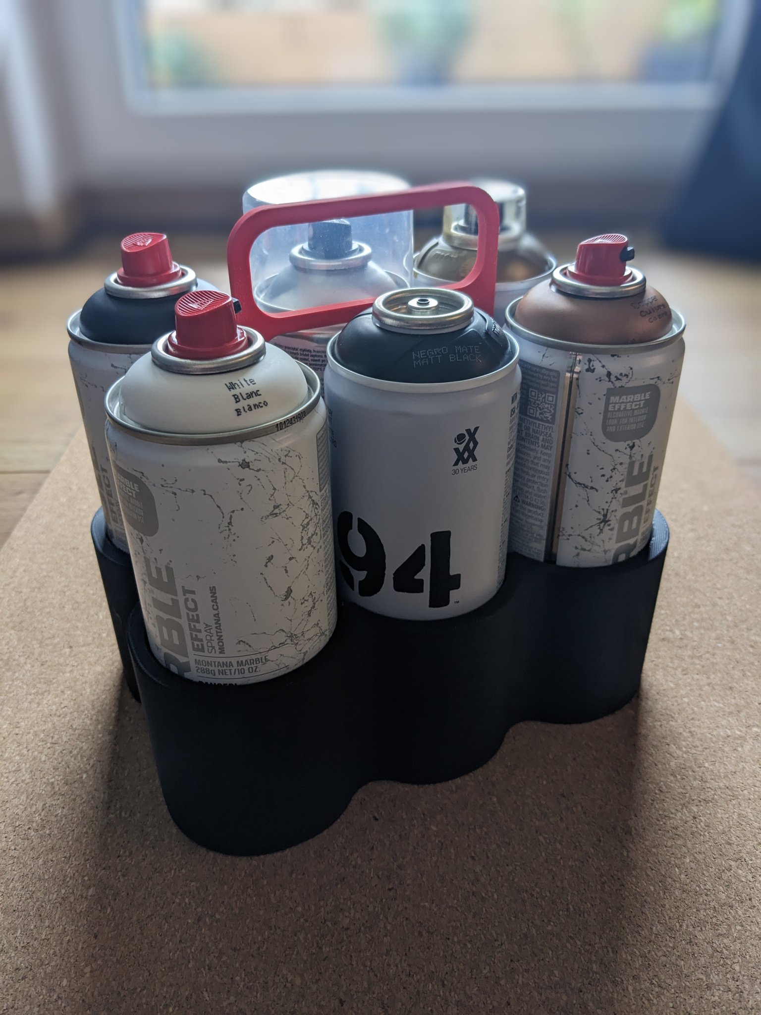 Giá đỡ 6 lon với tay cầm tiện lợi