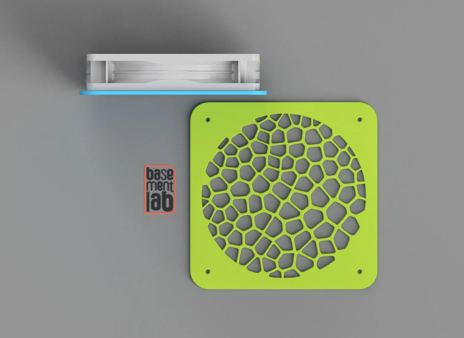 Nắp quạt làm mát 140mm thiết kế Voronoi cho máy in 3D