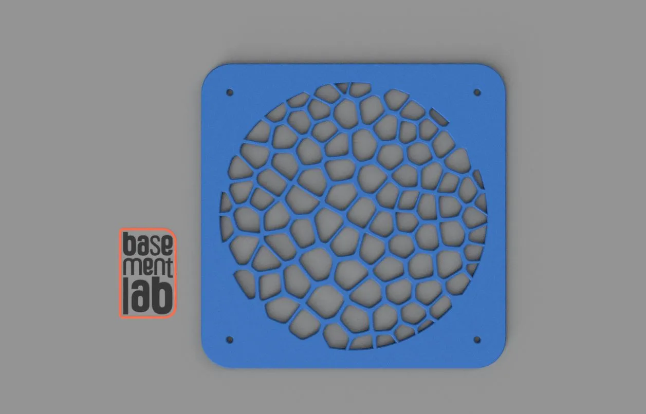 Nắp quạt làm mát 140mm thiết kế Voronoi cho máy in 3D