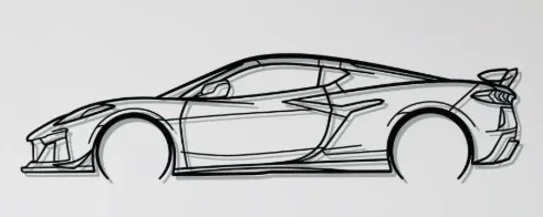 Nghệ thuật tường Chevrolet Corvette C8 tuyệt đẹp
