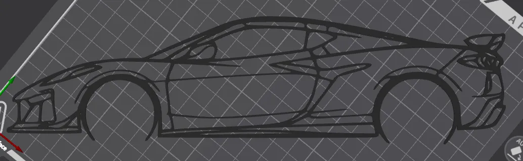 Nghệ thuật tường Chevrolet Corvette C8 tuyệt đẹp