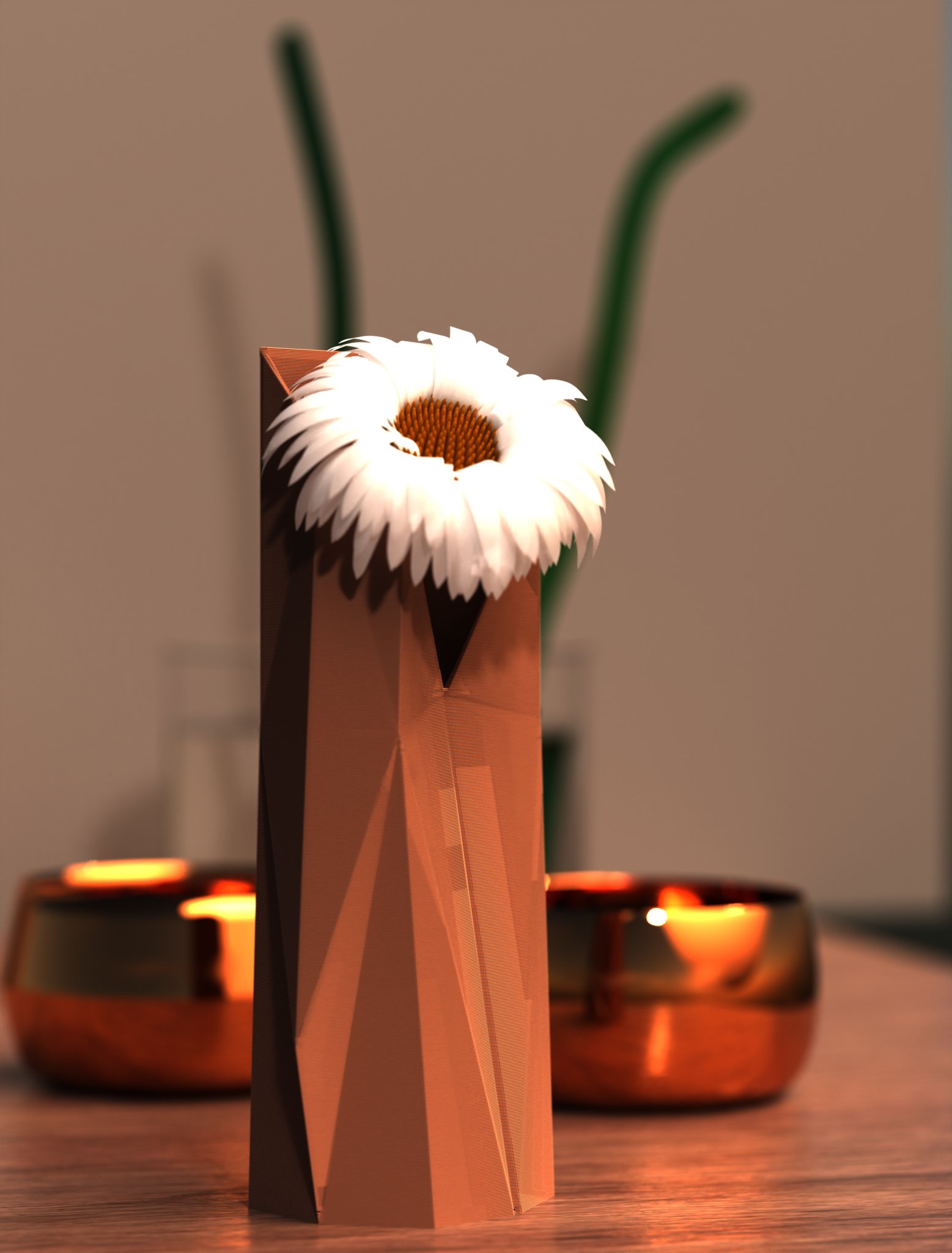 Bình hoa hình học hiện đại với thiết kế tối giản và bền...