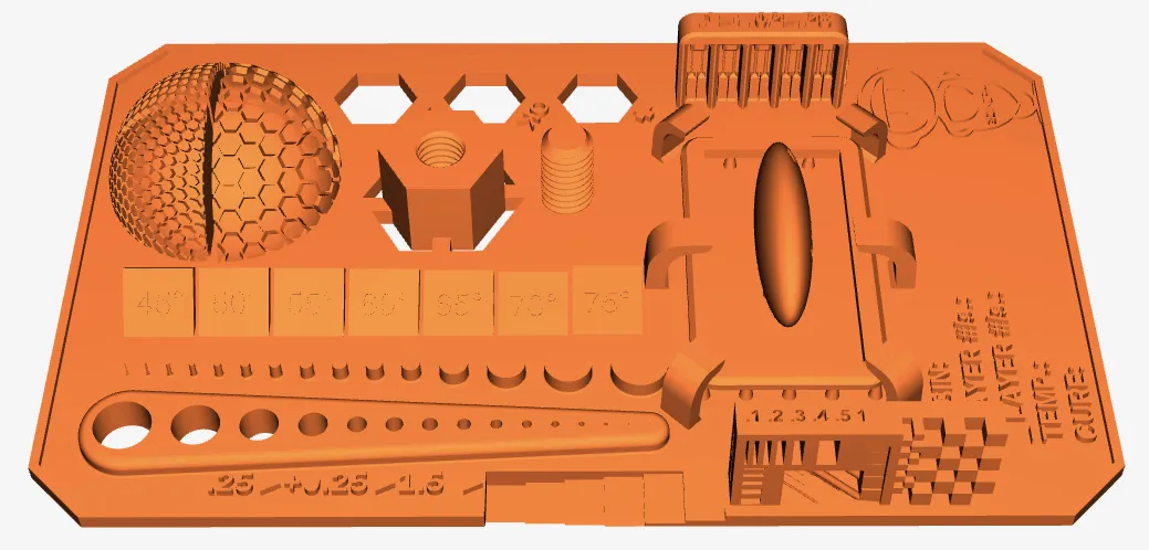 Bài kiểm tra hiệu chuẩn nhựa resin cho máy in 3D 3Dwork