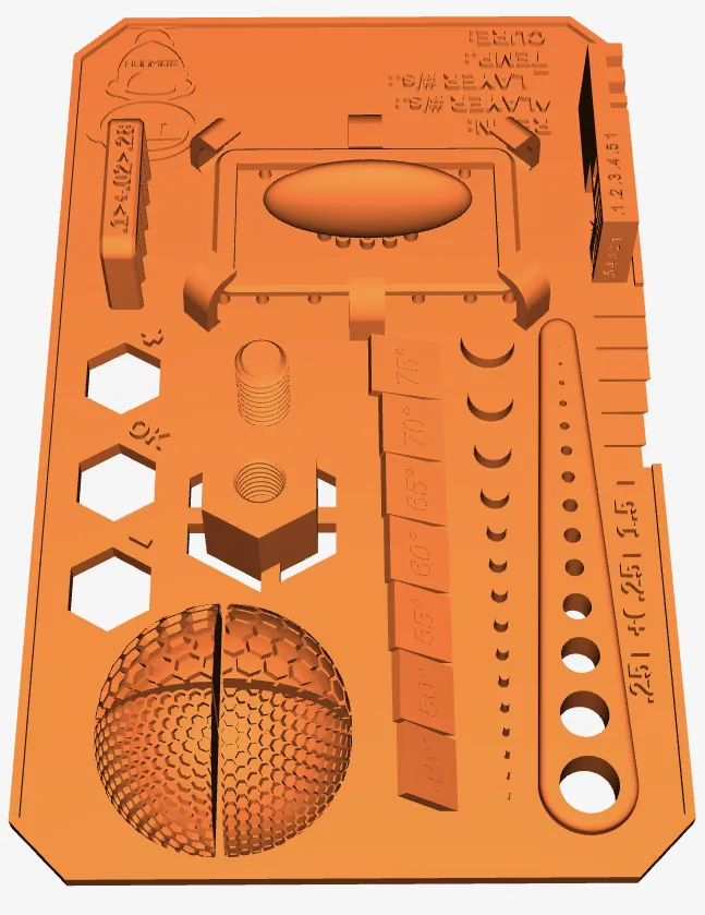 Bài kiểm tra hiệu chuẩn nhựa resin cho máy in 3D 3Dwork
