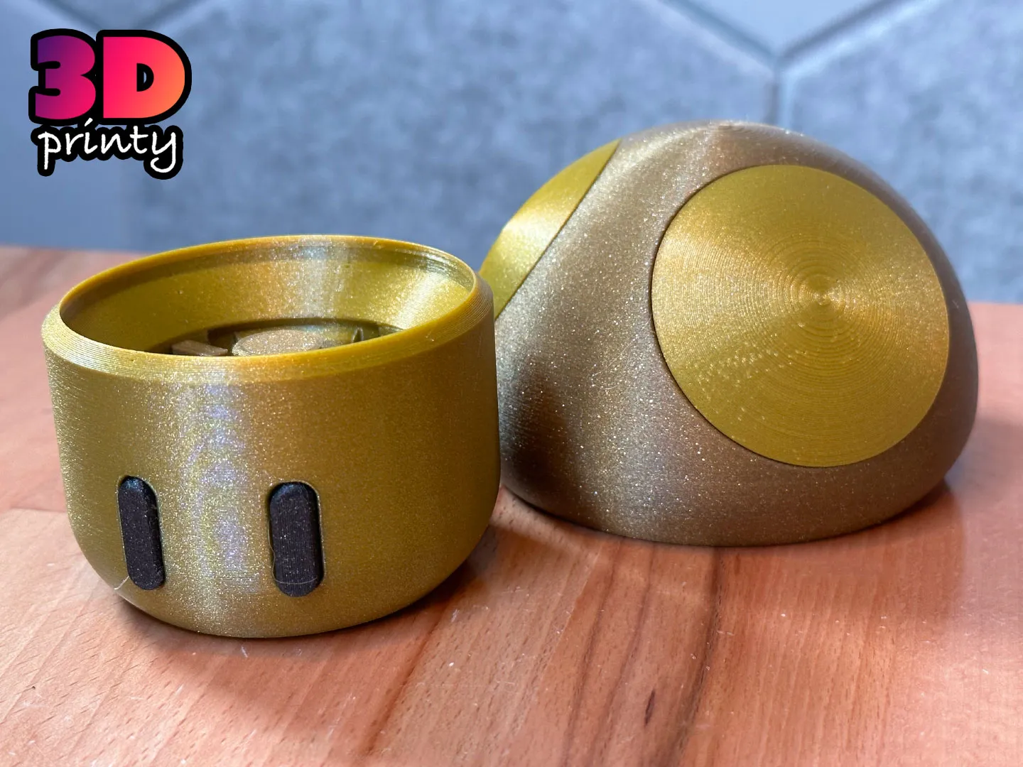 Hộp đố xoắn in sẵn hình nấm - Chưa niêm phong