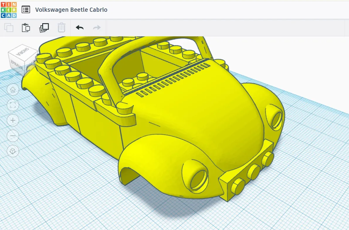 Mô hình xe hơi LEGO Volkswagen Beetle Cabrio in 3D