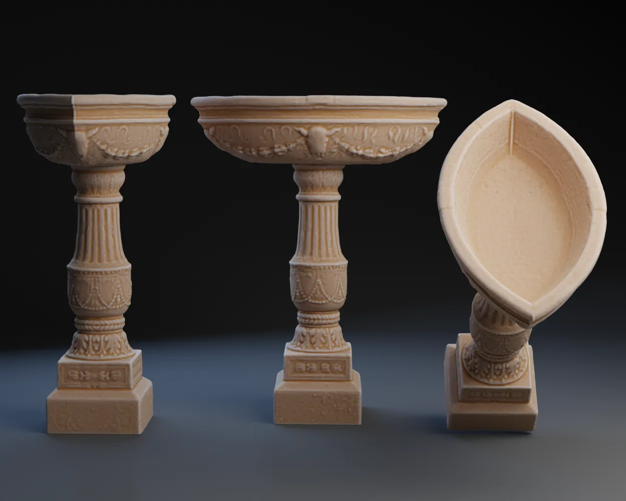 Bể nước thánh trang trí hình con cừu