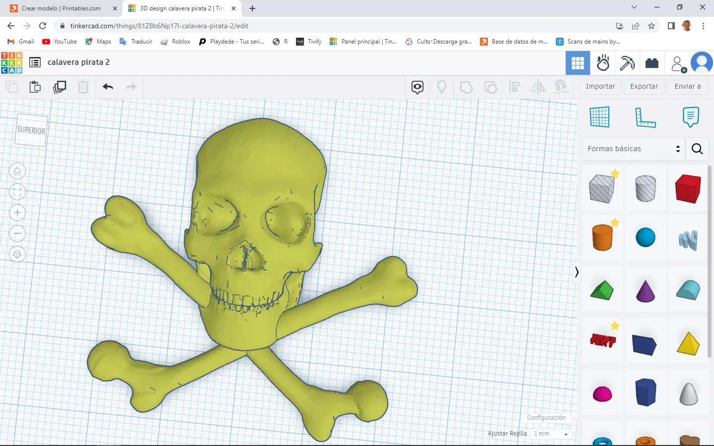 Đầu lâu cướp biển với xương đùi chéo dưới