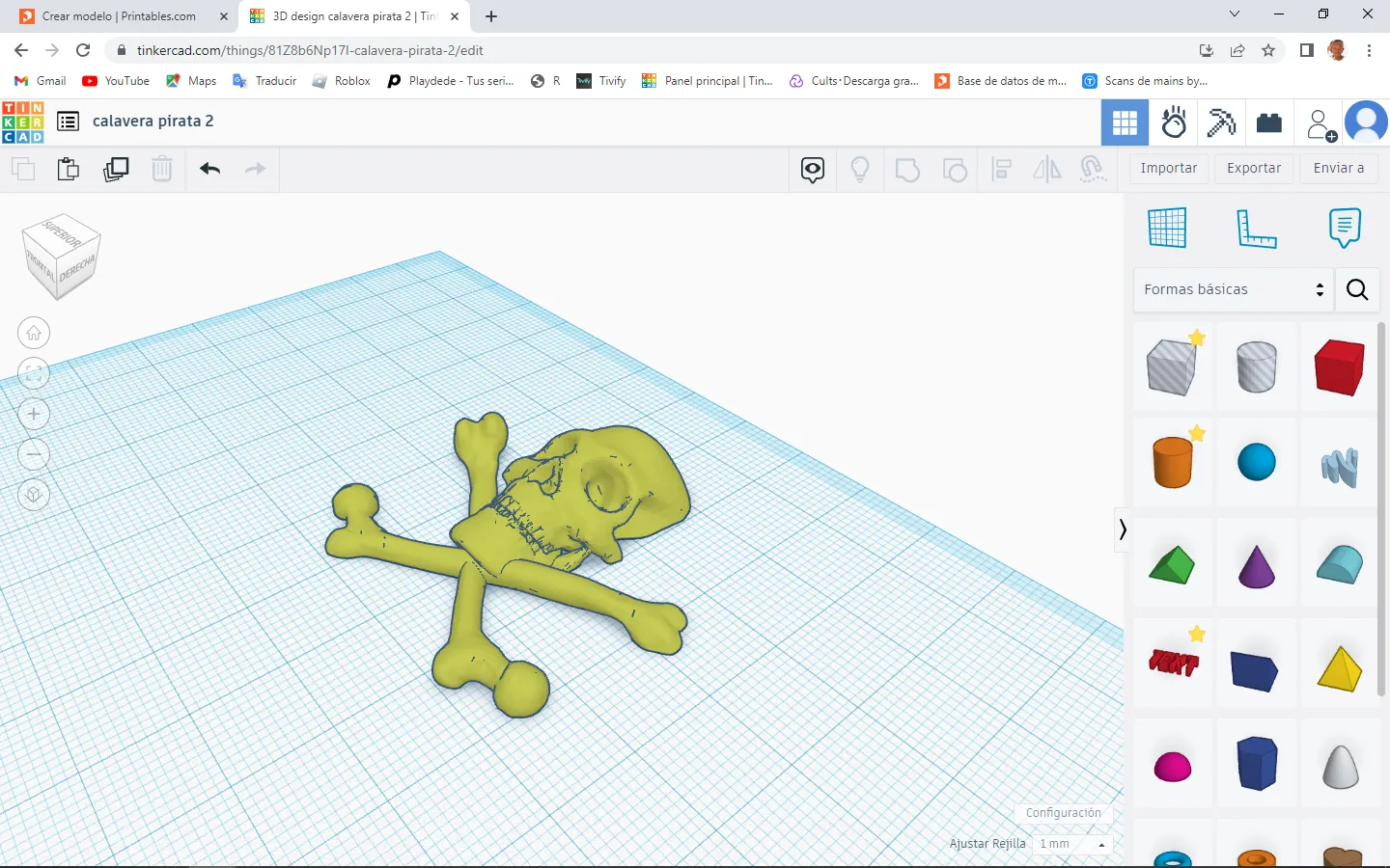 Đầu lâu cướp biển với xương đùi chéo dưới