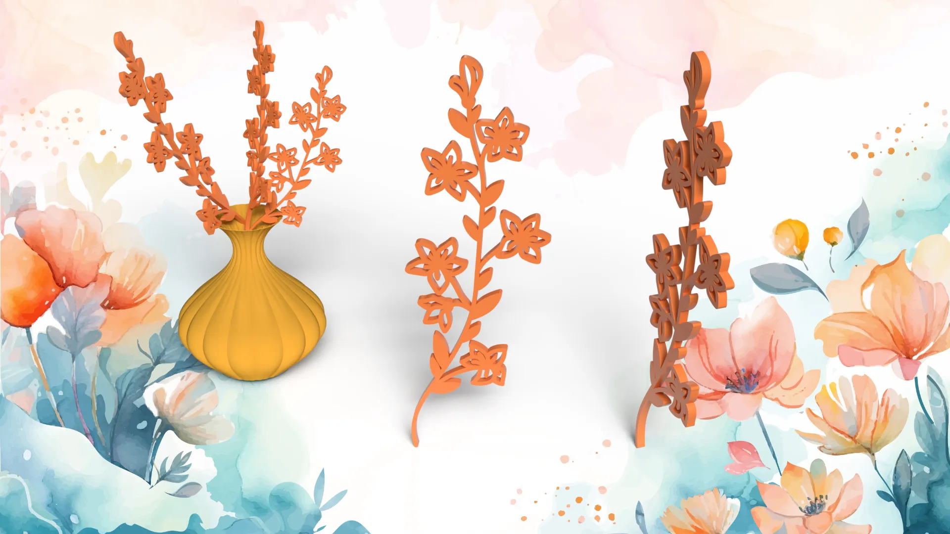 Bảng trang trí lá thảo mộc tự nhiên cho bánh và hoa