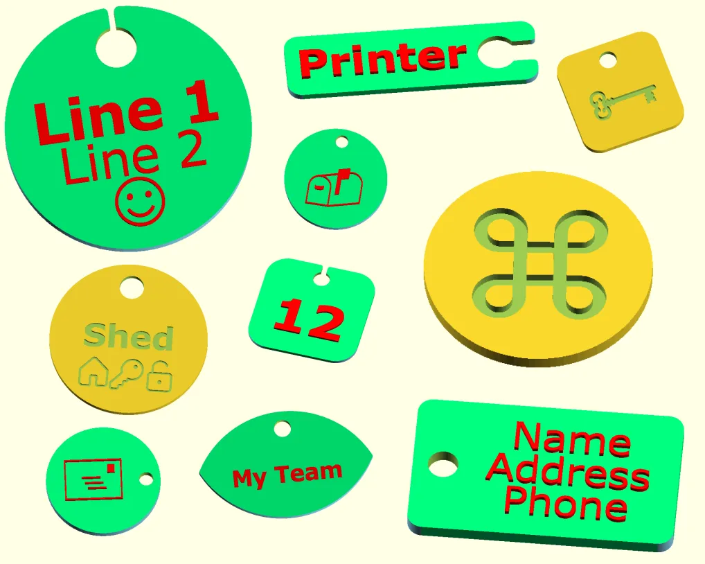 Thiết kế thẻ và móc khóa tùy chỉnh với OpenSCAD