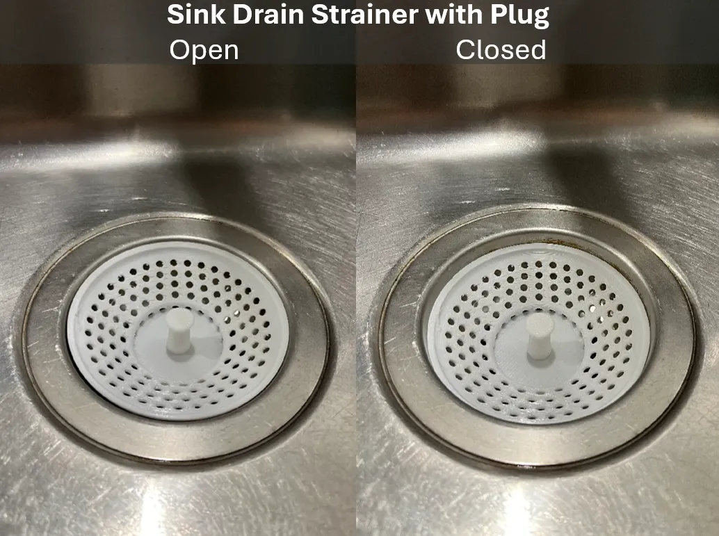 Lọc rác chậu rửa có nắp gắn liền cho chậu Ø82-90mm