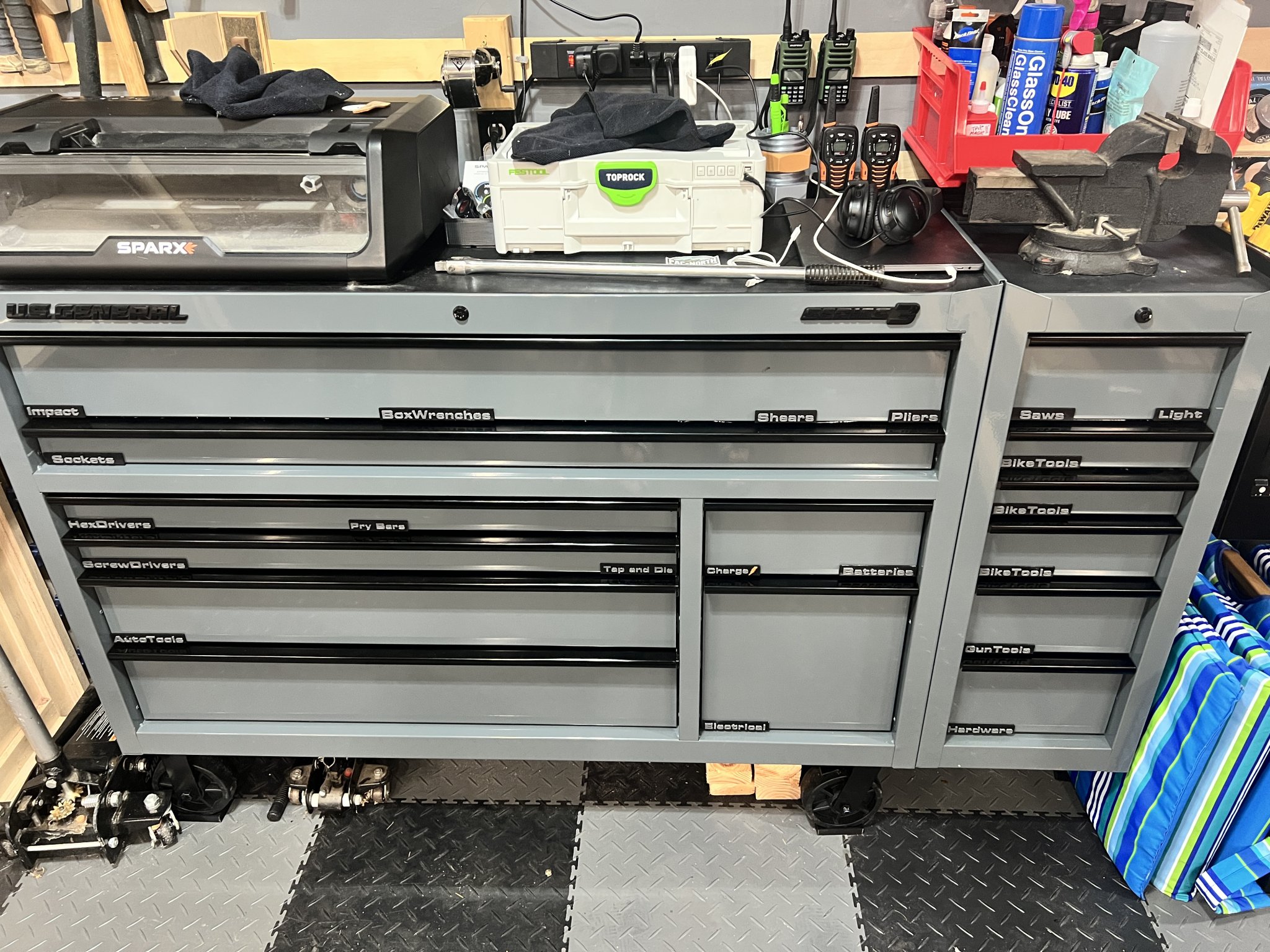 Bộ dụng cụ tổ chức cờ lê US General Gridfinity