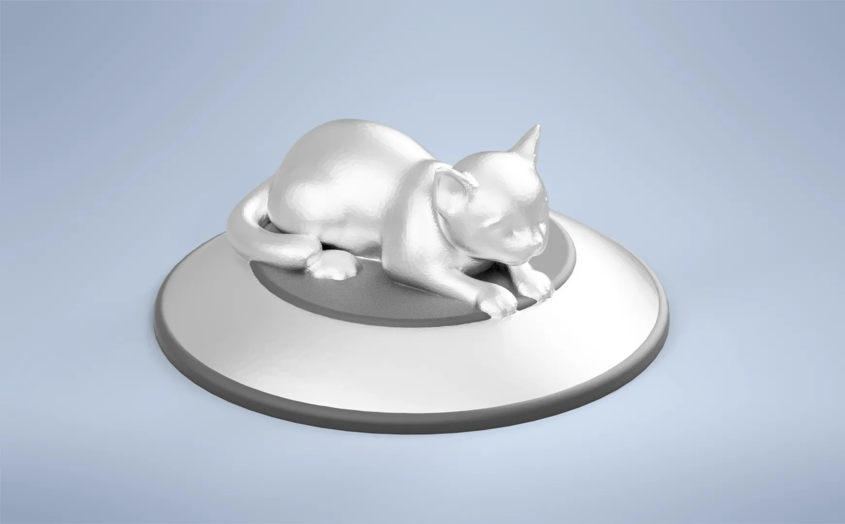 Mèo dễ thương cuộn tròn trong tư thế thư giãn