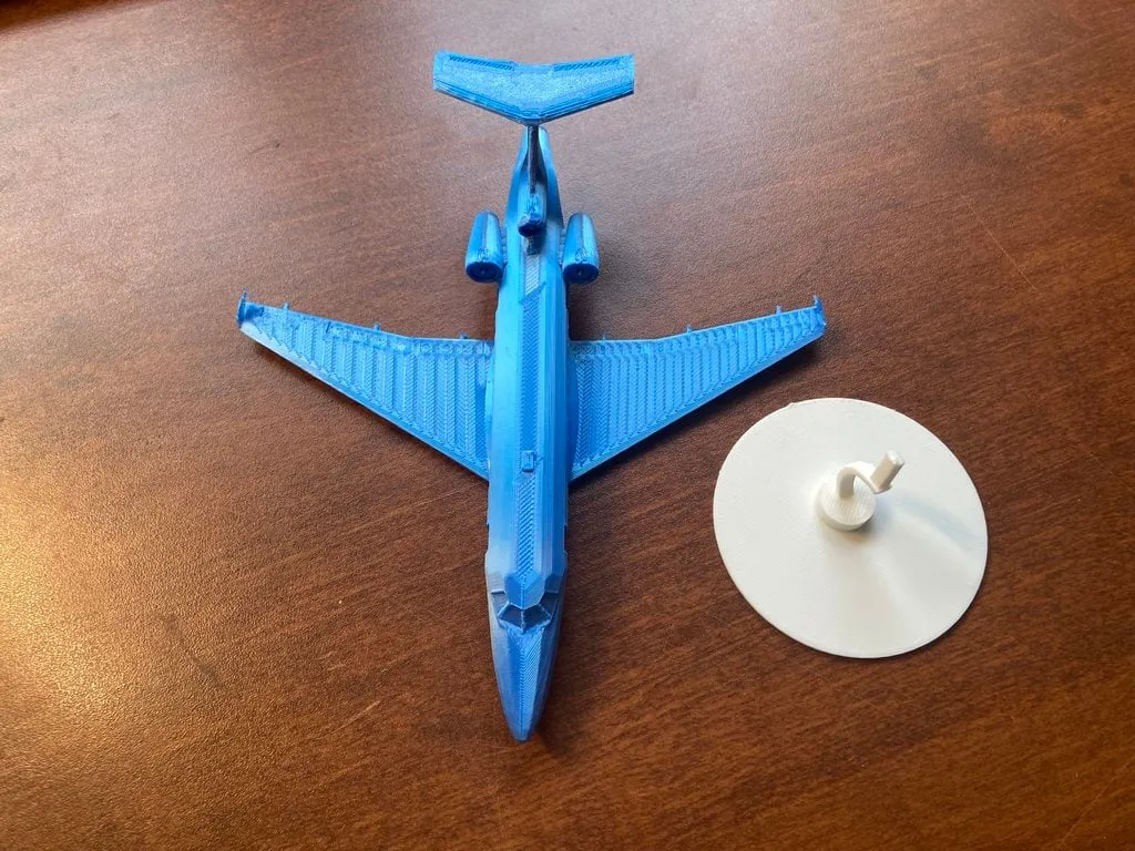 Máy bay riêng phong cách low poly với giá đỡ