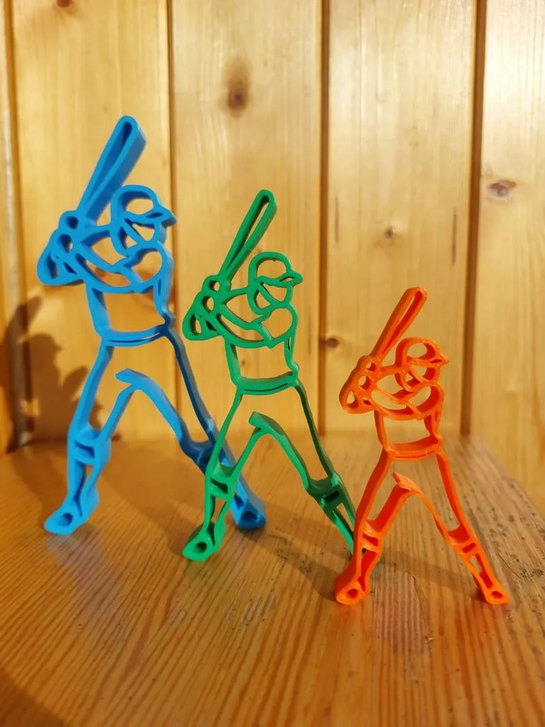 Hình nhân chơi bóng chày tối giản