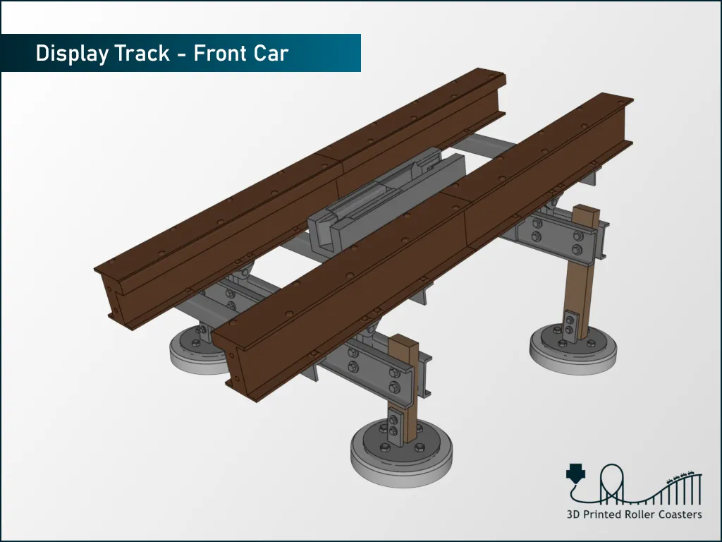 Đường ray hiển thị cho xe trước của Hybrid Coaster