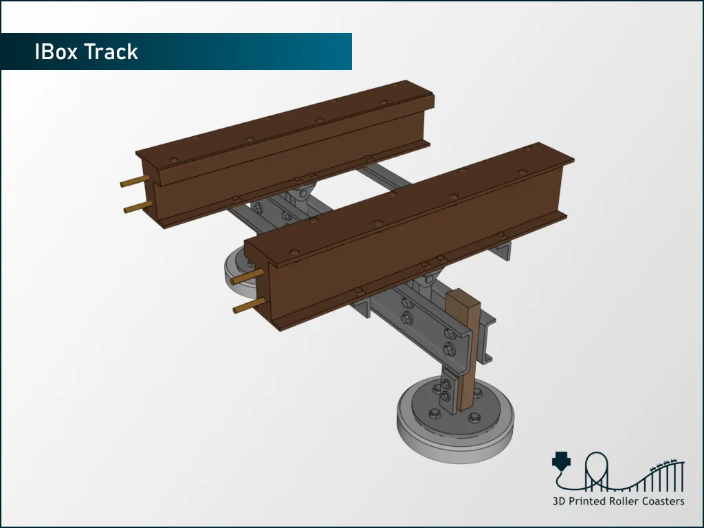 Đường ray hiển thị cho xe trước của Hybrid Coaster