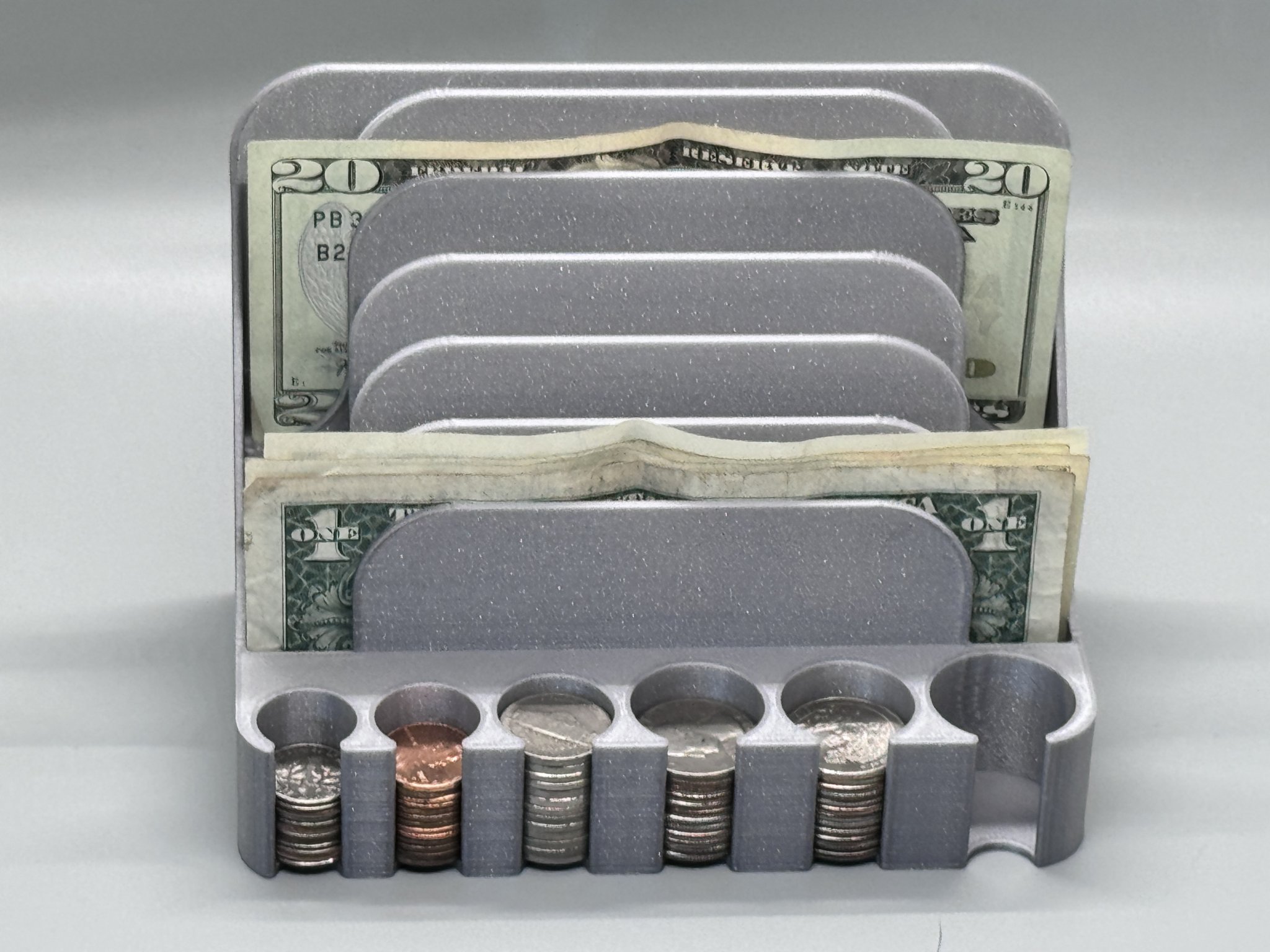 Giá đỡ và phân loại tiền mặt, hóa đơn và đồng xu