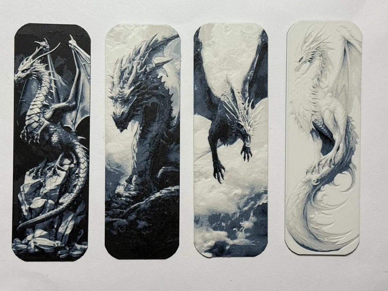 Bộ 4 bookmark rồng kỳ fantasy cho sách yêu thích