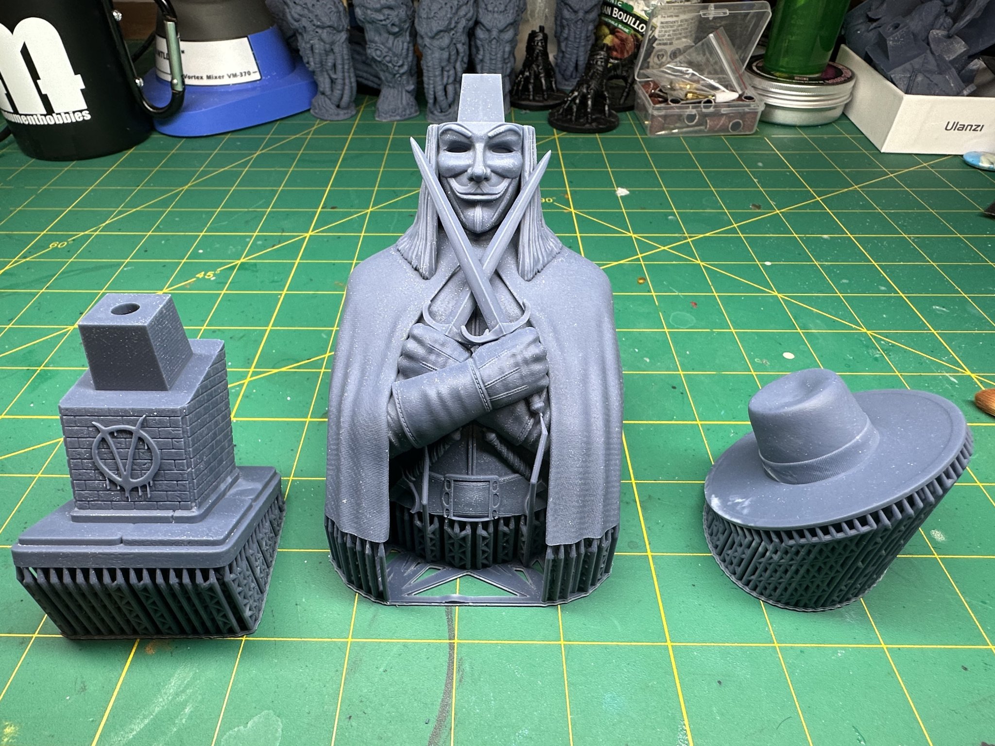 Tượng bán thân nhân vật V trong phim V for Vendetta