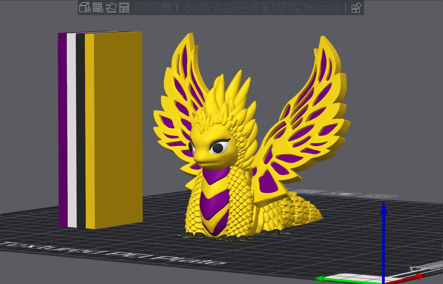 Rồng dễ thương có cánh linh hoạt và khớp nối