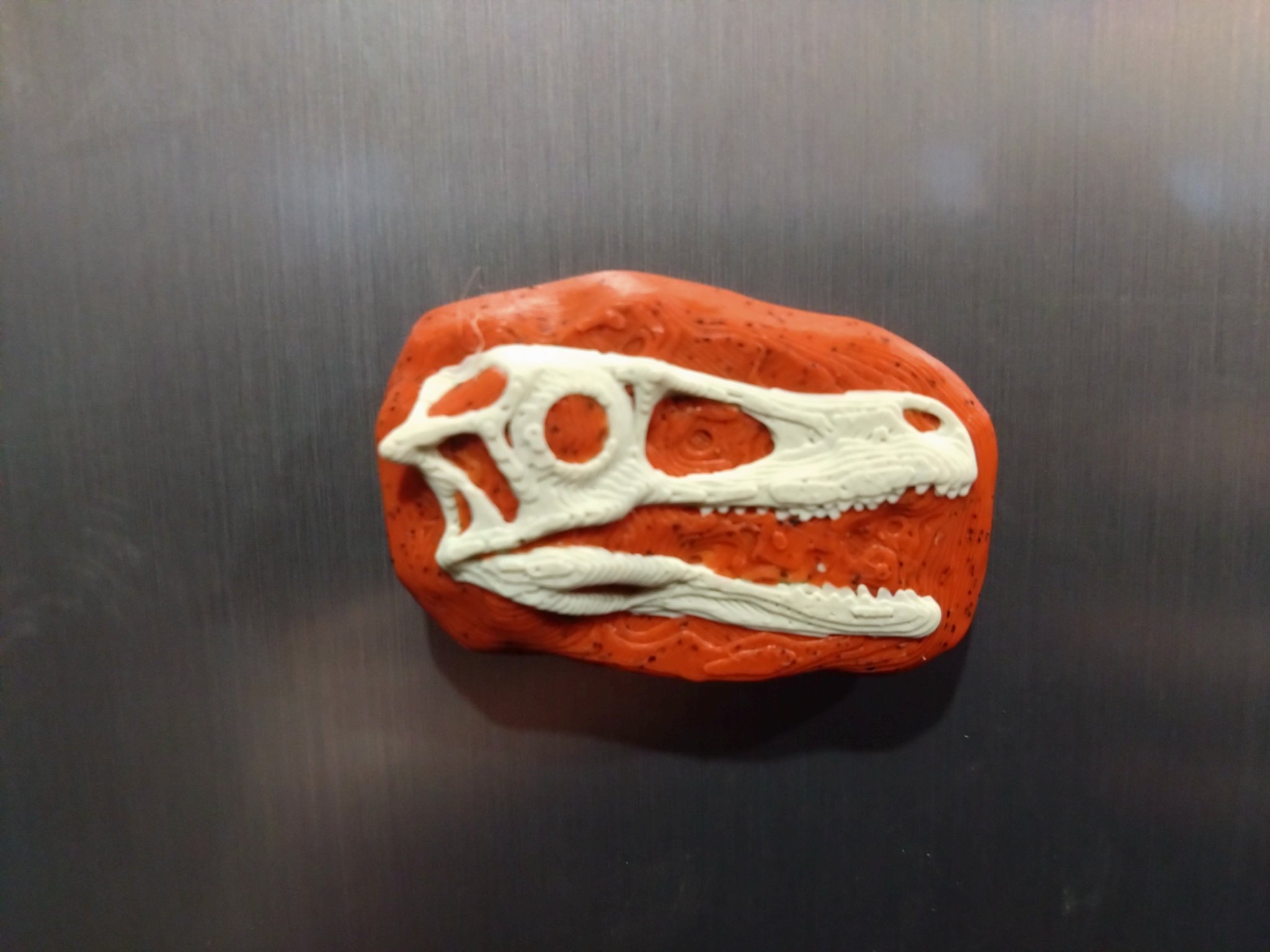 Nam châm hộp sọ khủng long in 3D độc đáo