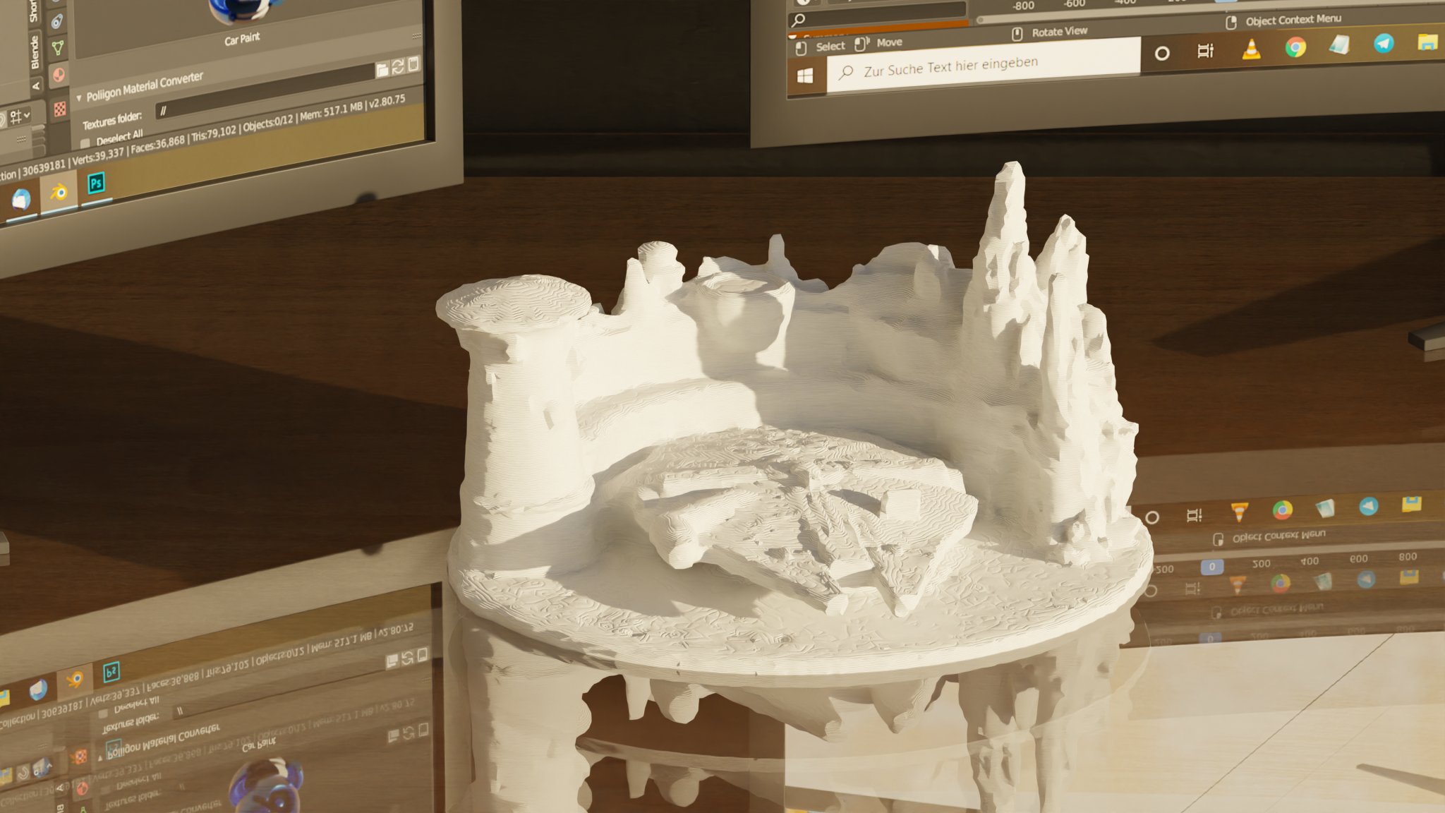 Tượng Millennium Falcon - Trang trí nhà Star Wars