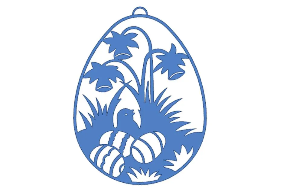 Gà con trong tổ hoa thủy tiên - Trang trí lễ Phục Sinh