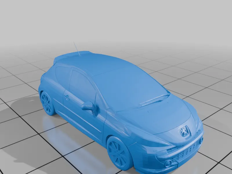 Mô hình móc khóa 3D xe Peugeot 206