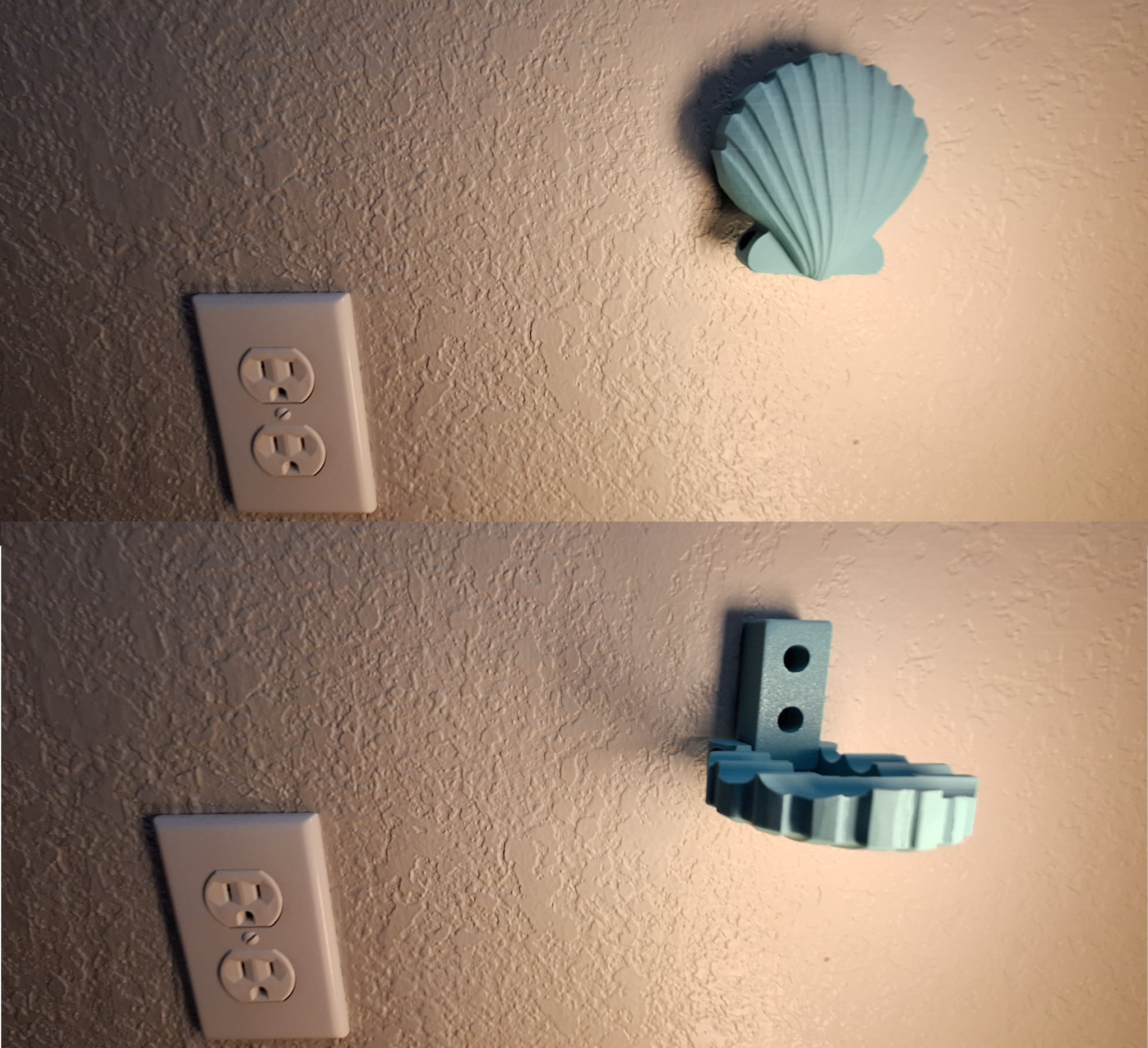 Giá đỡ khăn tắm thiết kế hình vỏ sò gập lại