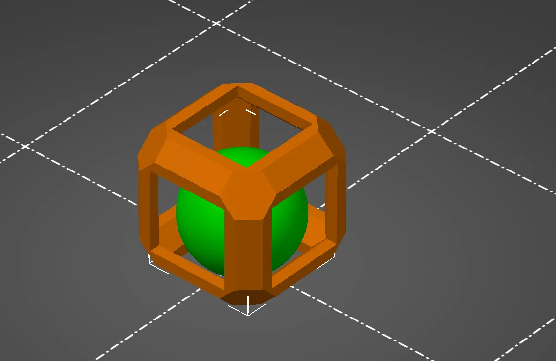 Quả cầu bên trong hình khối lập phương