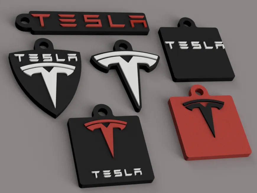 Móc khóa Tesla với nhiều màu sắc cho tín đồ Tesla