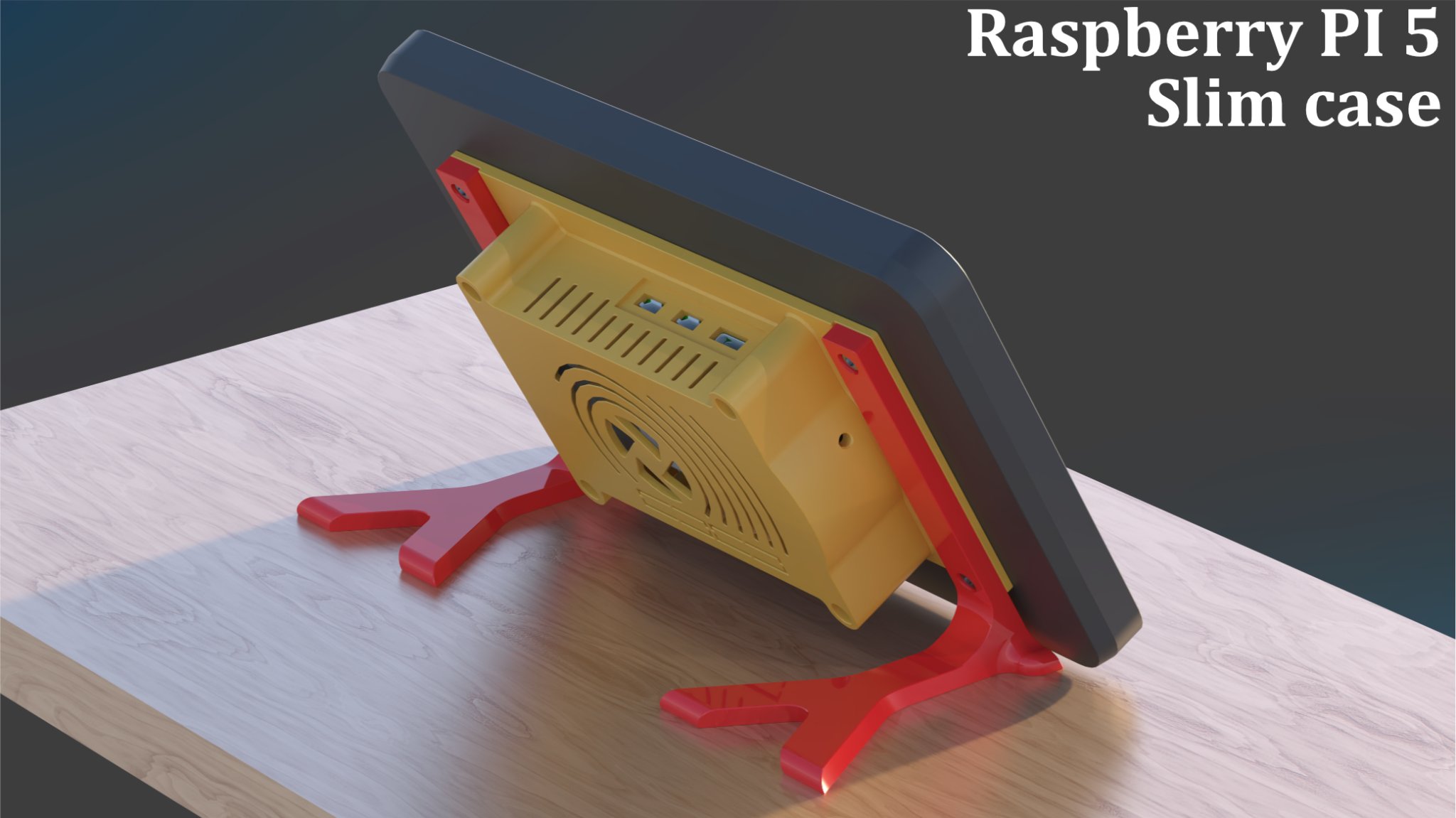 Vỏ cho màn hình cảm ứng Raspberry Pi 2 với giá đỡ điều chỉnh