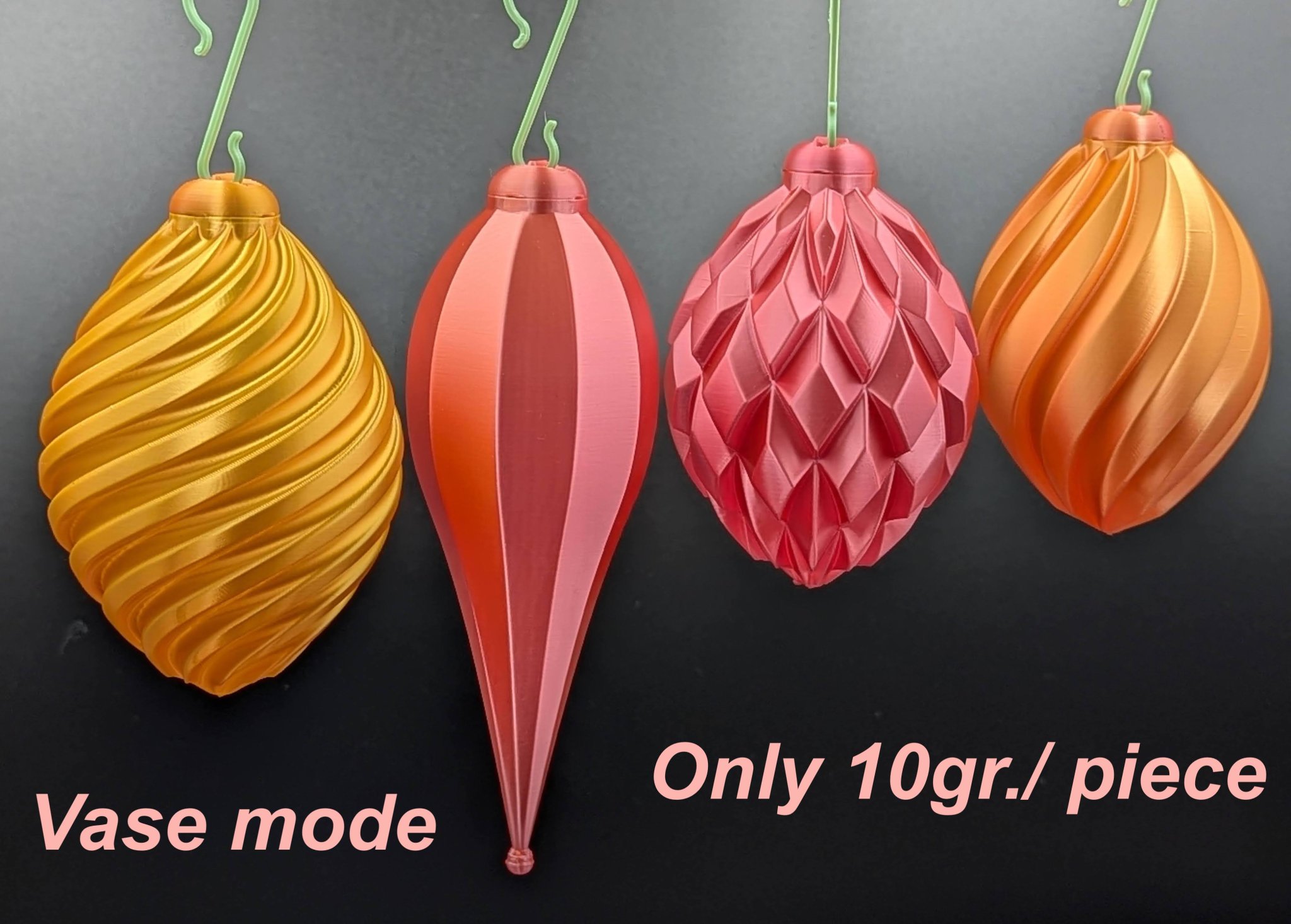 Đồ trang trí cây thông Giáng Sinh in chế độ bình