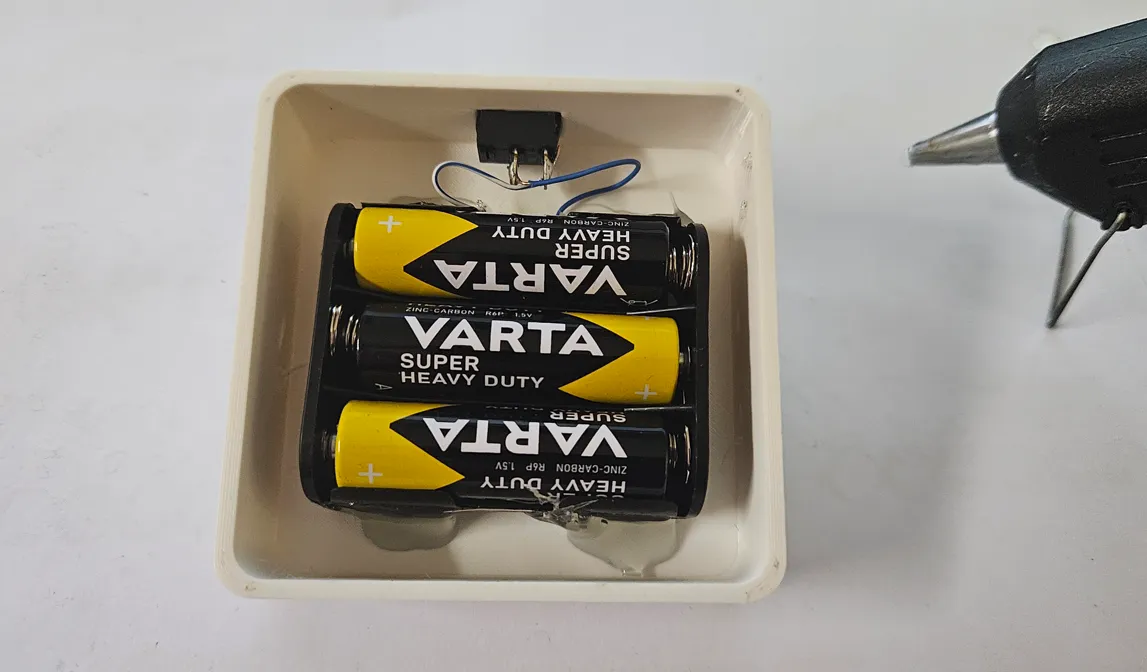 Quả cầu lithophane Giáng Sinh 'Snow' với đế cho pin AA