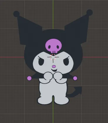 Móc khóa Kuromi từ Sanrio trong thế giới Hello Kitty