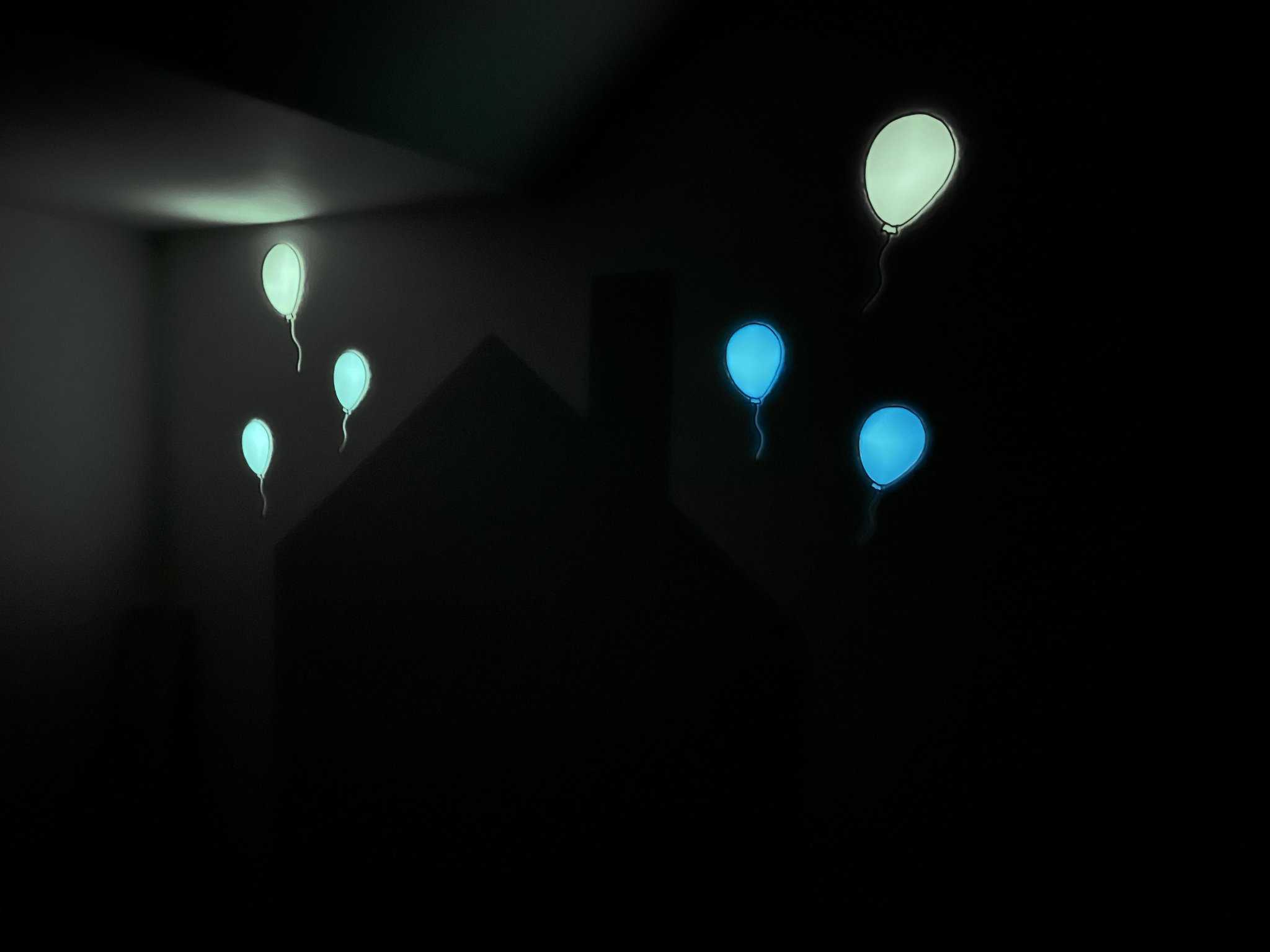 Mô hình bóng bay phát sáng trang trí phòng trẻ em