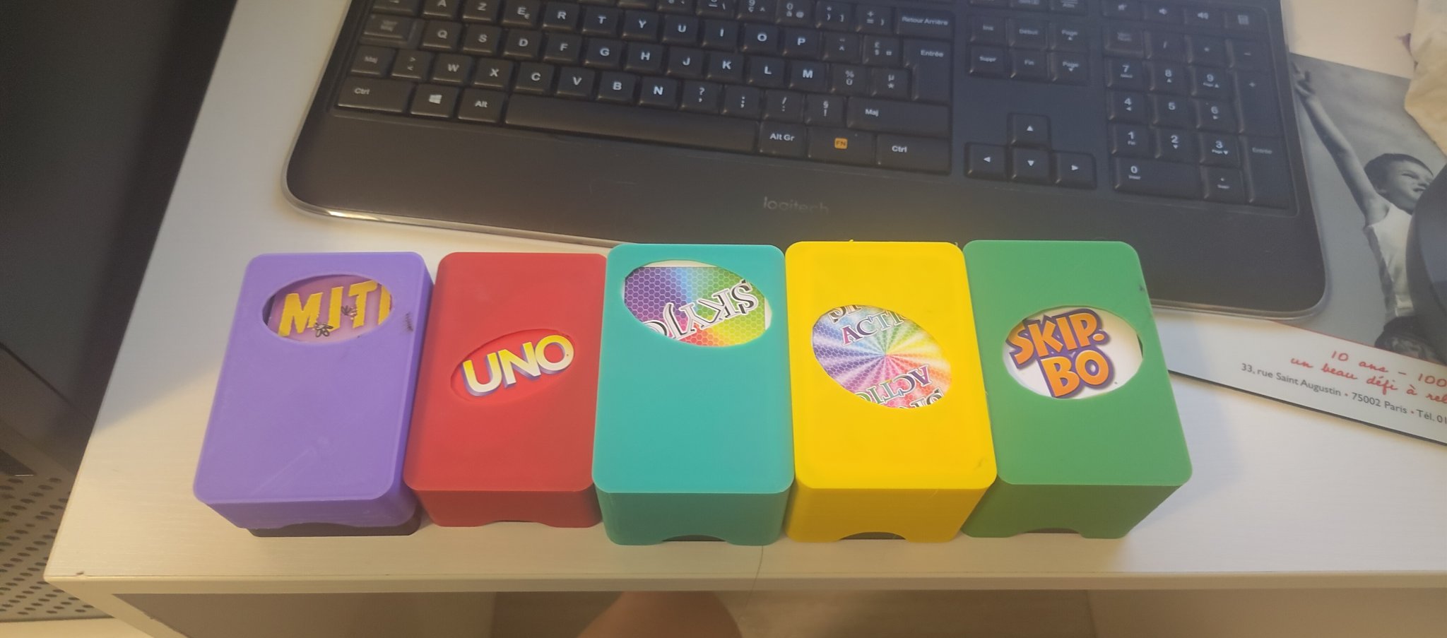 Bộ trò chơi đa thẻ - Hộp + Nắp: Uno, SkipBo, Mito, Skyjo, SkyjoAction