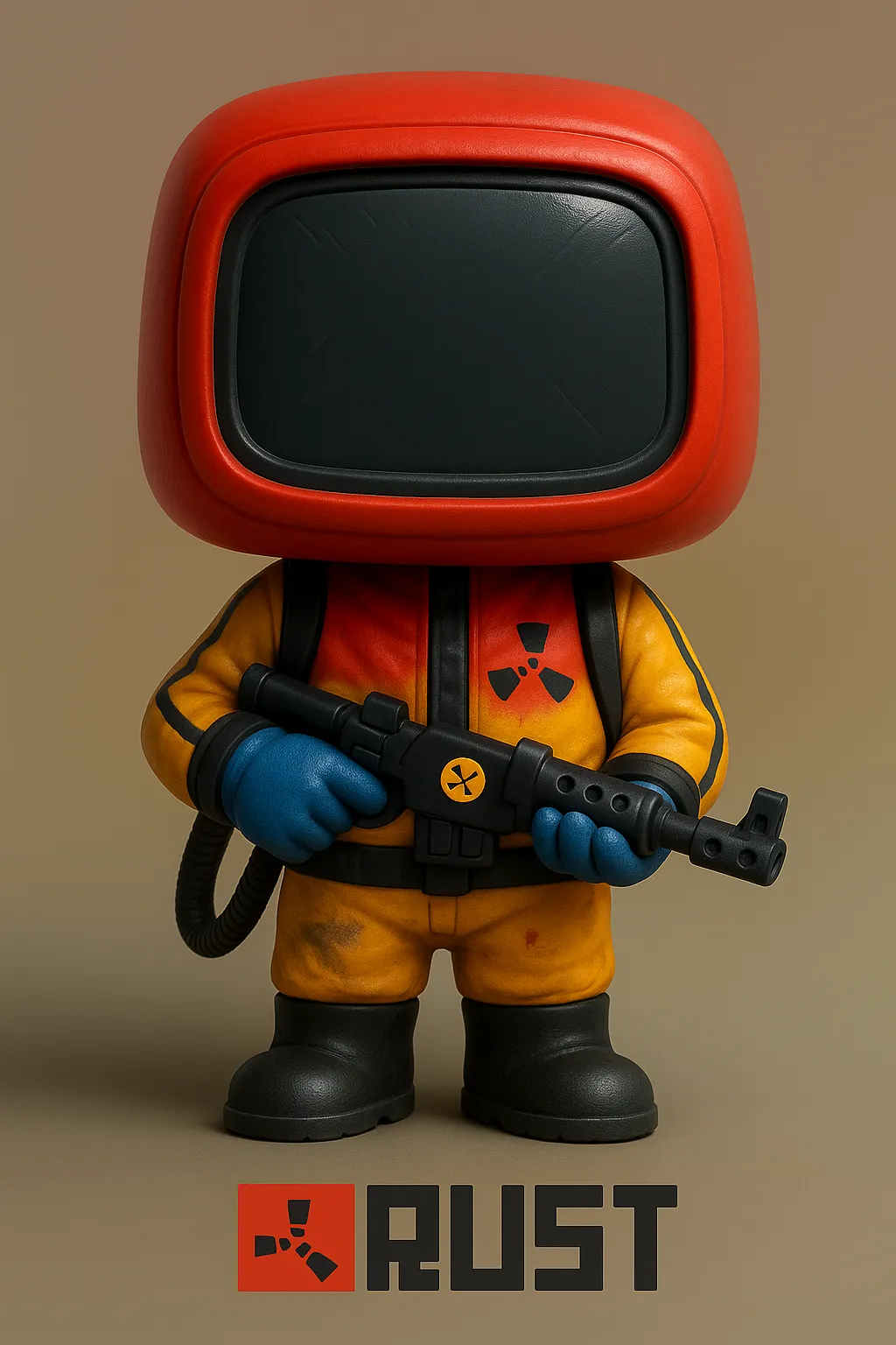 Mô hình nhân vật mini Hazmat phong cách Funko trong Rust