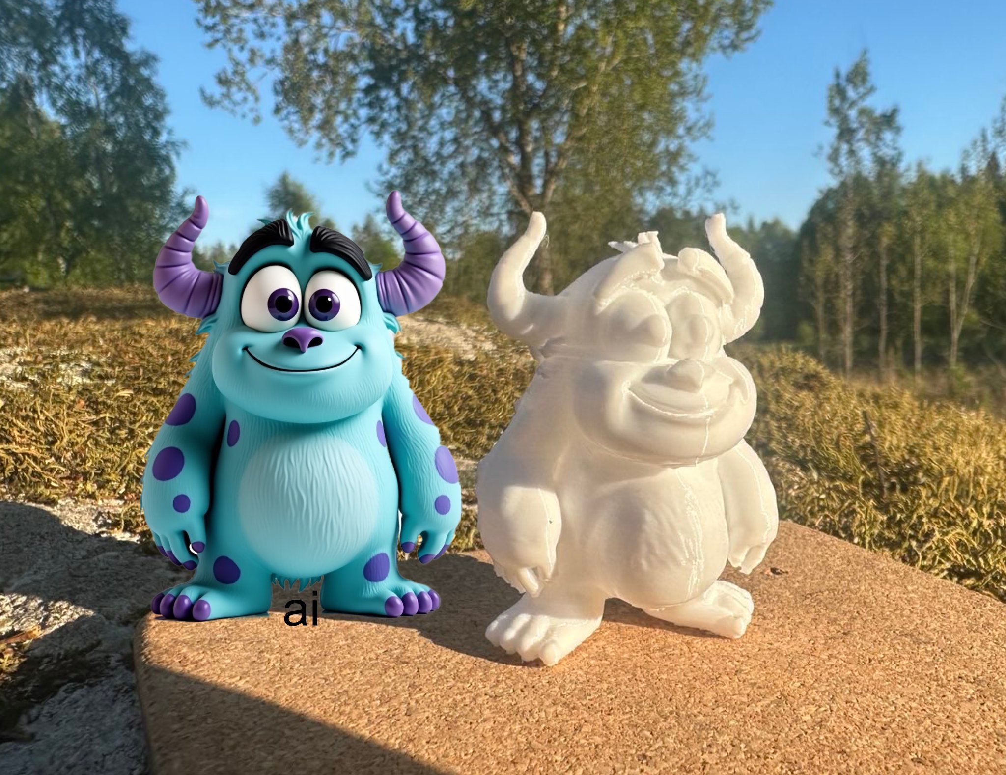 Bạn Bàn Sulley Dễ Thương Trong Phong Cách Tối Giản
