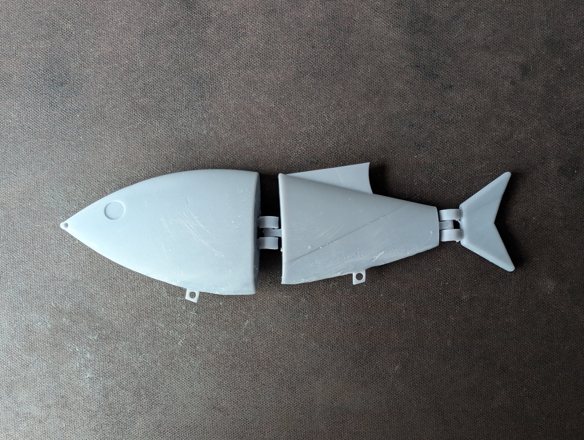 Mồi câu cá có khớp nối, thiết kế in 3D bằng nhựa resin