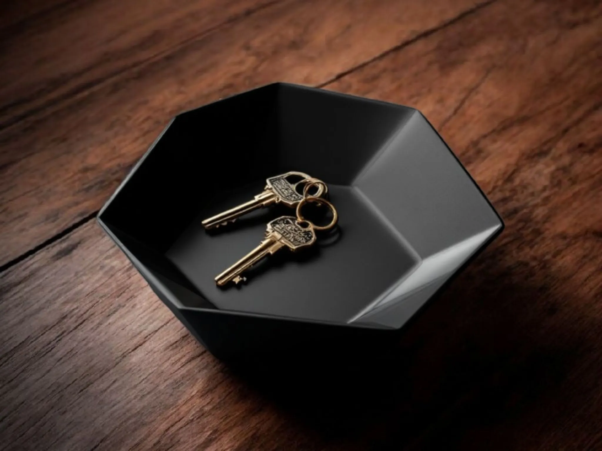 Khay để chìa khóa và tiền xu hình bát giác hiện đại